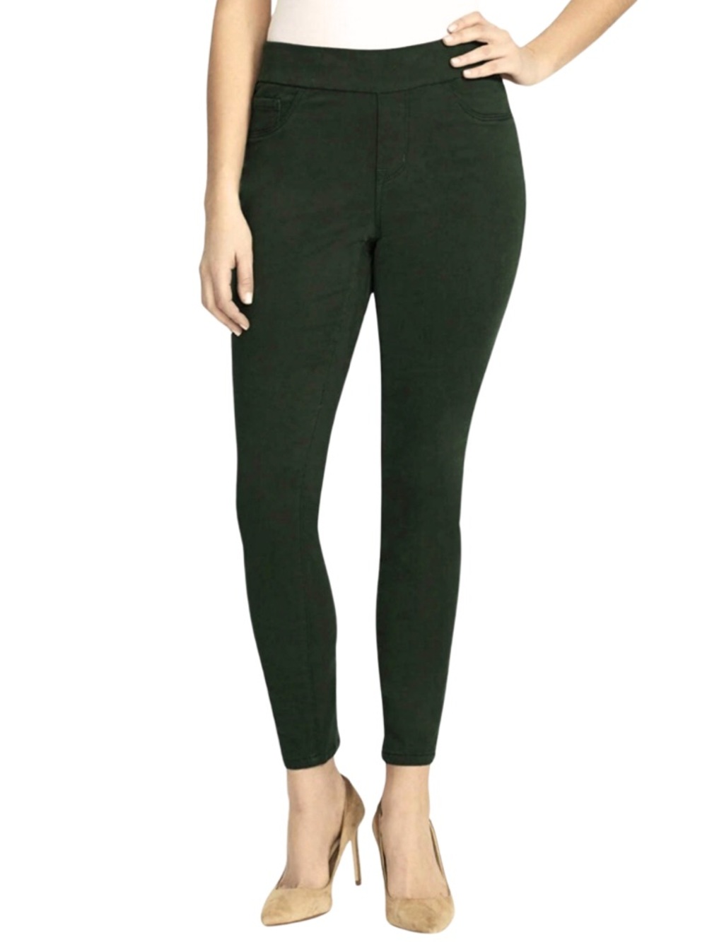 Nine West Heidi Pull-On Skinny Pants in Ancient Pine NWT Size 12